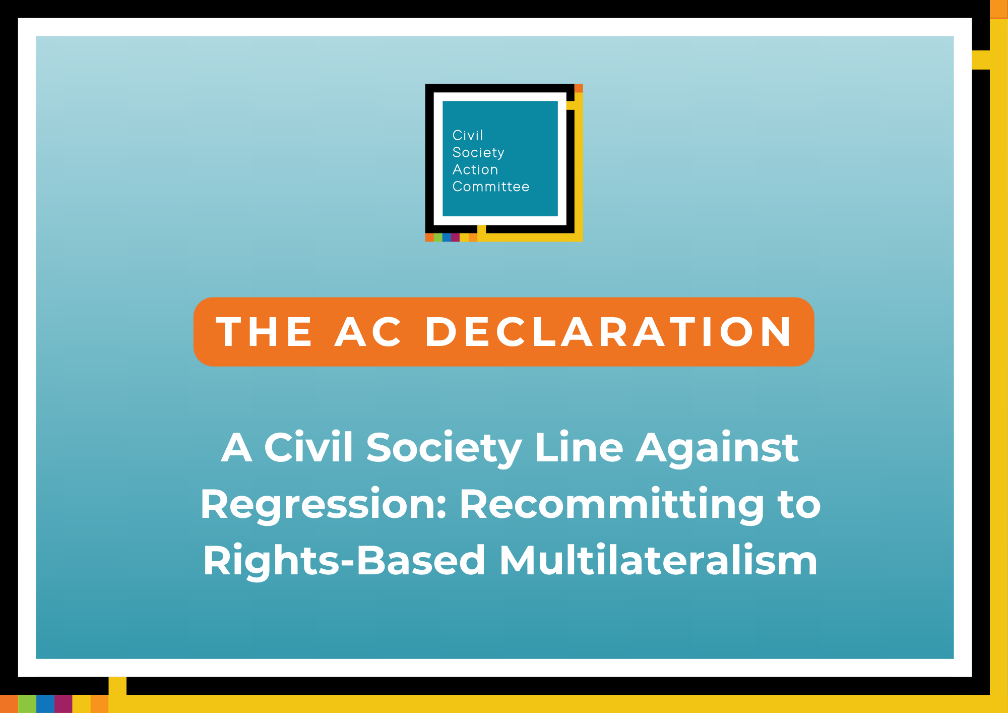 A Civil Society Line Against Regression: Recommitting to Rights-Based Multilateralism