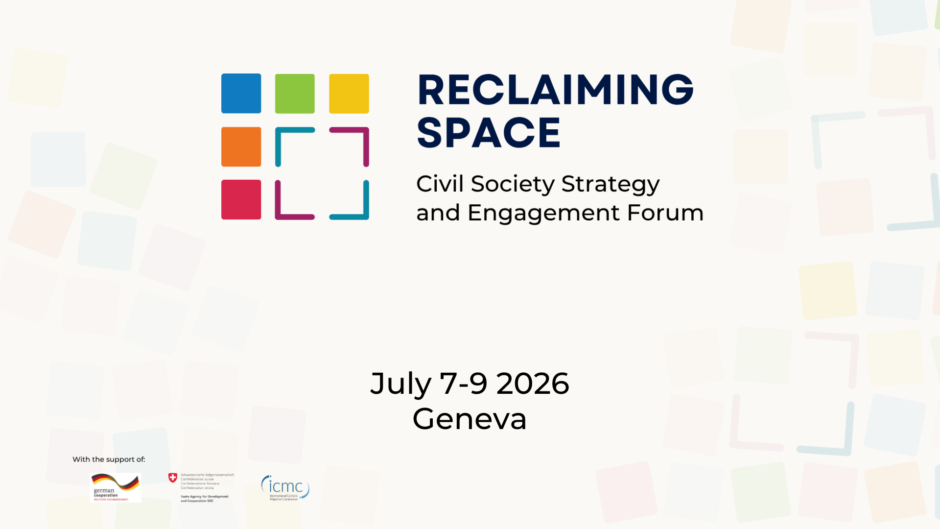 Reclaiming Space: Civil Society Strategy and Engagement Forum